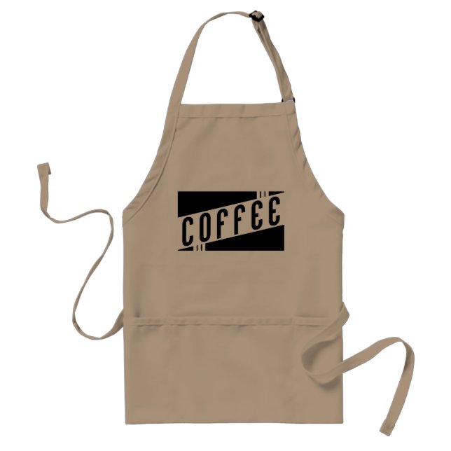 retro coffee adult apron (Front)
