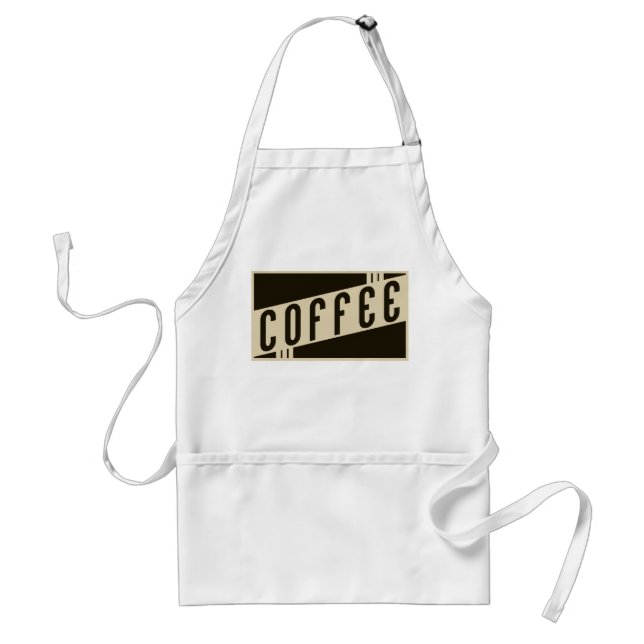 retro coffee adult apron (Front)