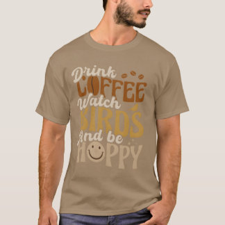 Retro Coffee and Bird Watching family T-Shirt