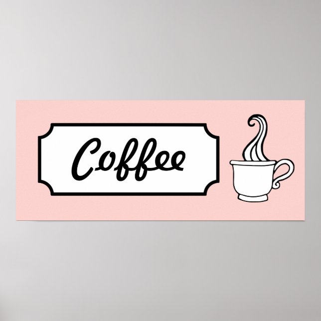 Retro Coffee Art Poster Print (Front)