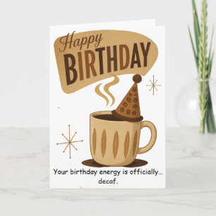 Retro Coffee Birthday Brewing Good Times Card
