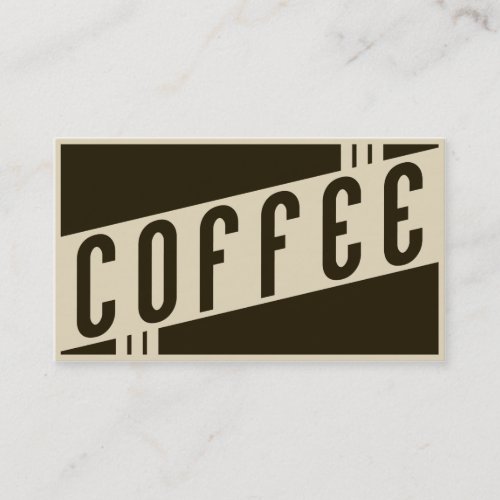 retro coffee business card