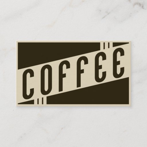 Customizable retro coffee business card