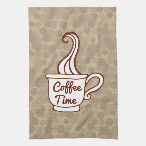 Retro Coffee Cup Diner Kitchen Towel Gift