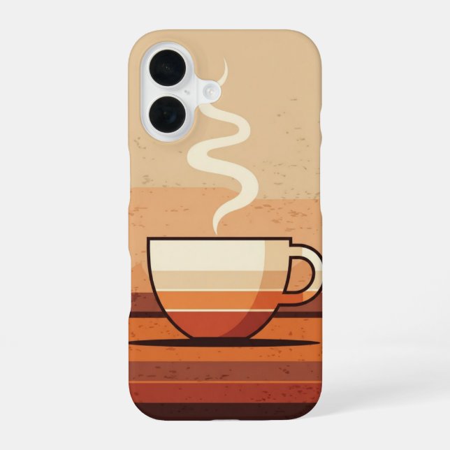 Retro Coffee Cup iPhone Case (Back)