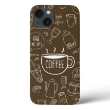 Retro Coffee Cup Pattern Mug – Perfect for Barista