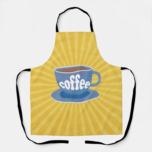 Retro Coffee Design Apron (Front)