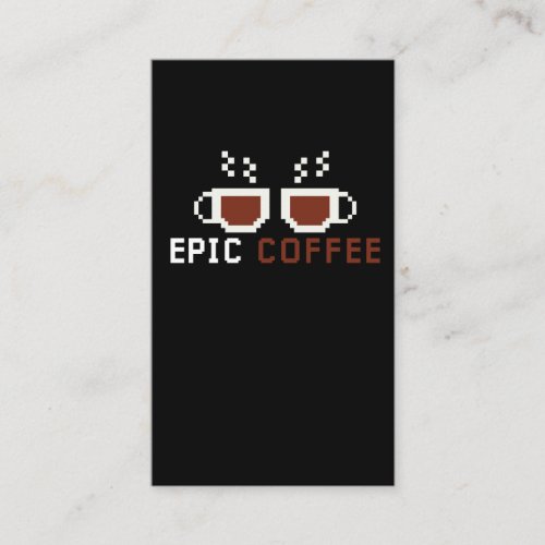 Retro Coffee Gamer Geek Caffeine addict Nerd Business Card