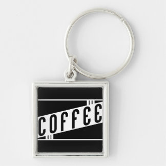 retro coffee keychain