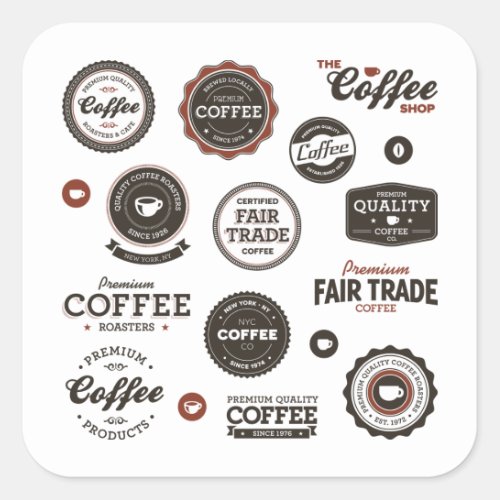 Retro Coffee Labels