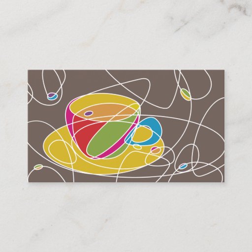 Customizable retro COFFEE line customer appreciation Business Card