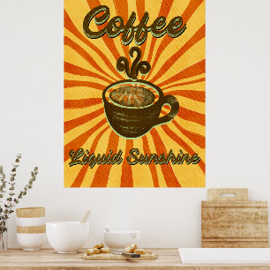 Retro Coffee Liquid Sunshine-Vintage Coffee Poster