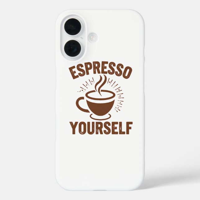 Retro Coffee Lover Motivational Quote Case-Mate iPhone Case (Back)