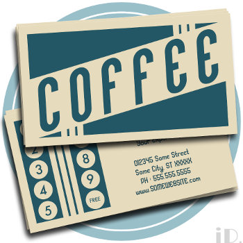 Retro Coffee Loyalty Punch Card by identica at Zazzle