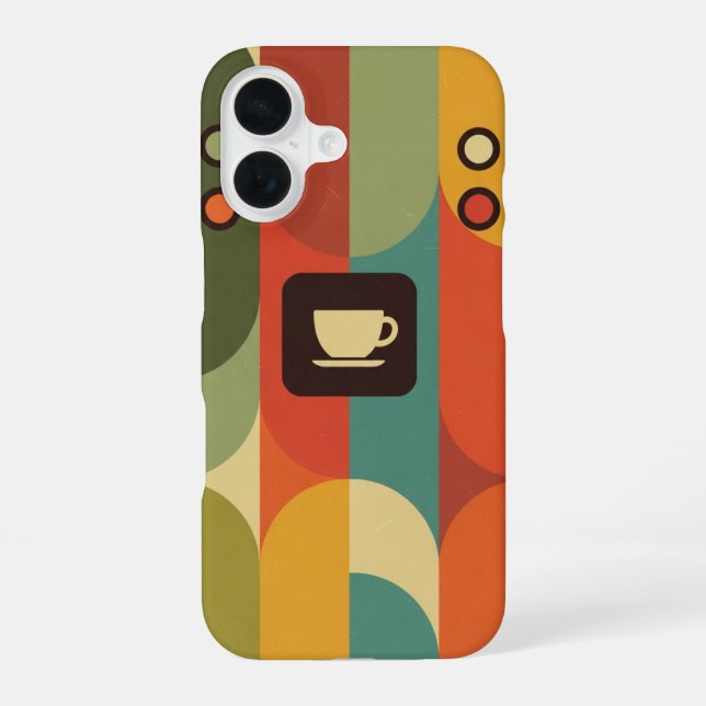 Retro Coffee Machine Panel iPhone Case (Back)