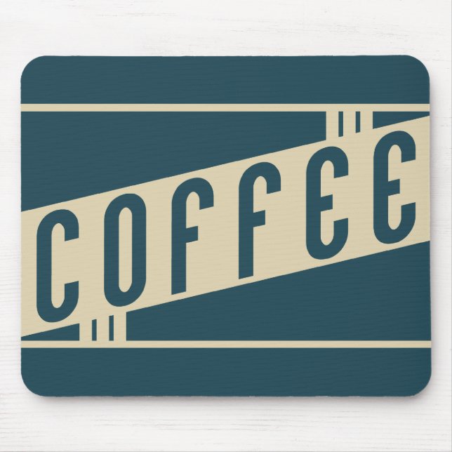 retro coffee mouse pad (Front)