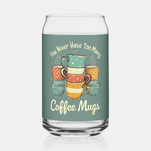 Retro Coffee Mug Stack Illustration Can Glass