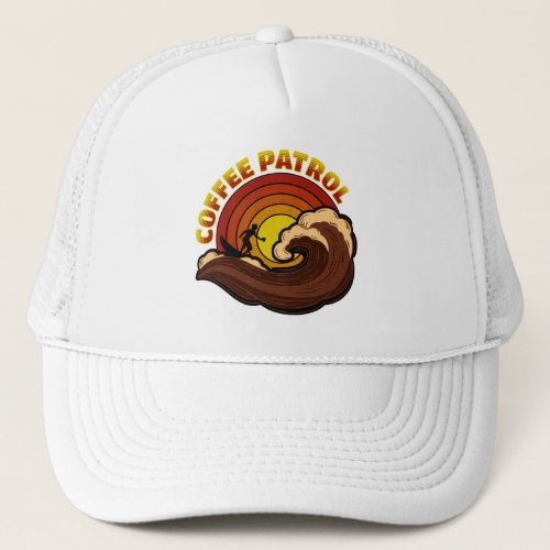 Retro Coffee Patrol Trucker Hat