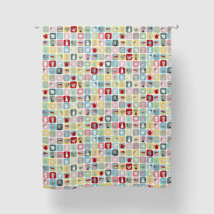 Retro Coffee Pots and Cups Pattern Blackout Curtains