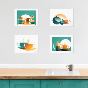 Retro Coffee Print Set