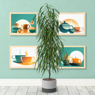 Retro Coffee Print Set