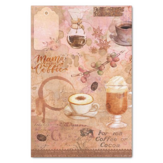 Retro Coffee Shabby Chic Decoupage