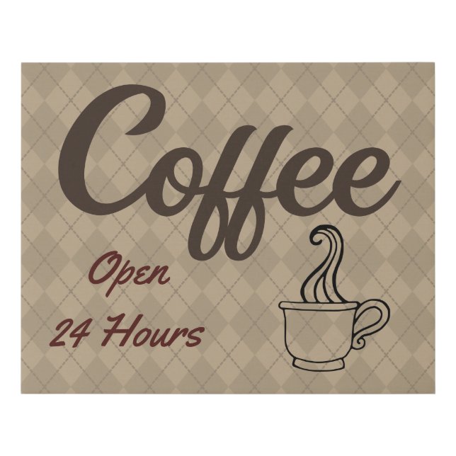 Retro Coffee Shop Diner Sign Kitchen Art  (Front)
