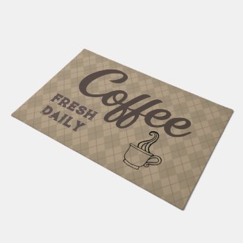 Retro Coffee Shop Doormat Rug by suncookiez at Zazzle