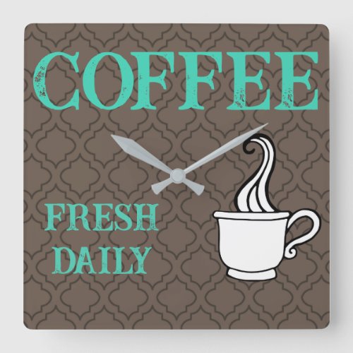 Retro Coffee Shop Sign Wall Clock