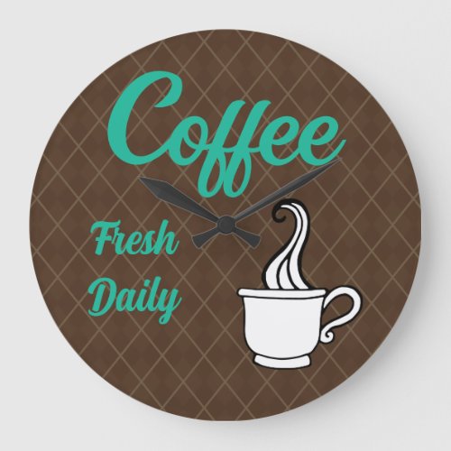 Retro Coffee Shop Sign Wall Clock Kitchen Gift