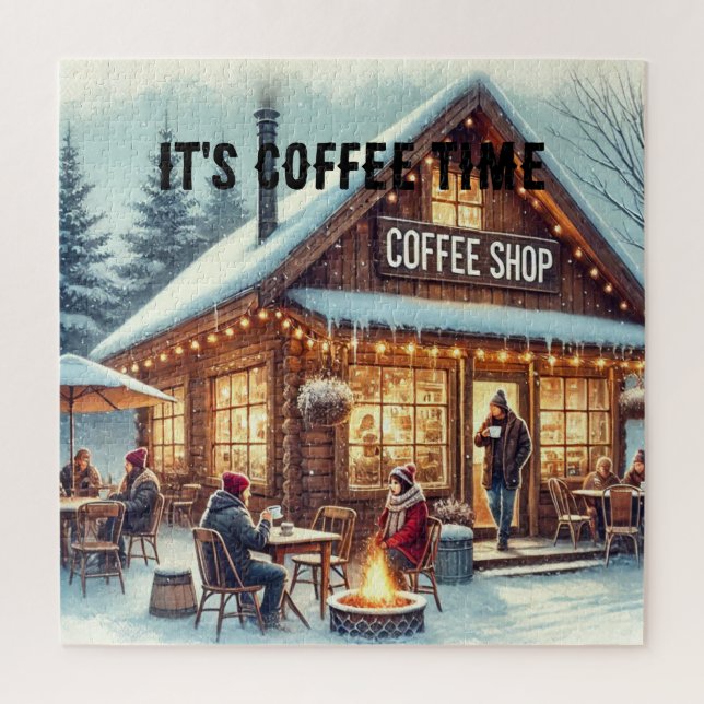 Retro Coffee Shop Vibes Jigsaw Puzzle (Vertical)