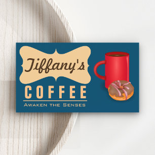 Retro Coffee Shop Vintage Cafe Coffeehouse Business Card