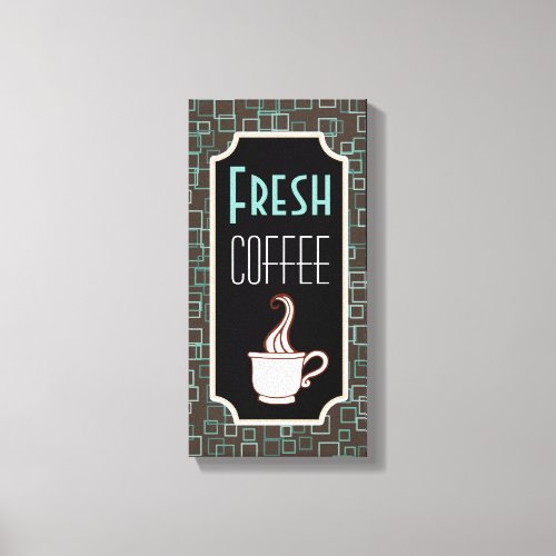 Retro Coffee Shop Wall Art Sign