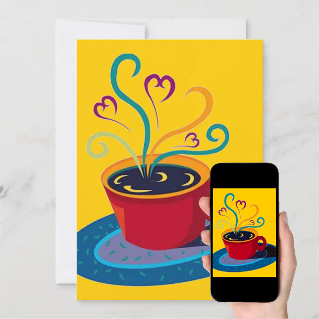 Retro Coffee Tea Klatsch Klatch Party Blank 5x7 Invitation Zazzle