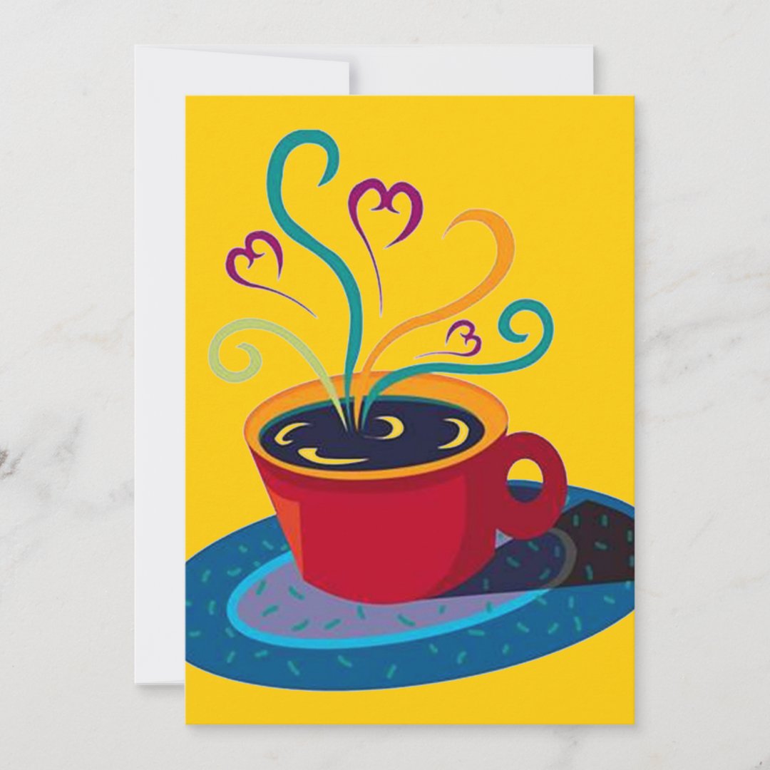 Retro Coffee Tea Klatsch Klatch Party Blank 5x7 Invitation Zazzle