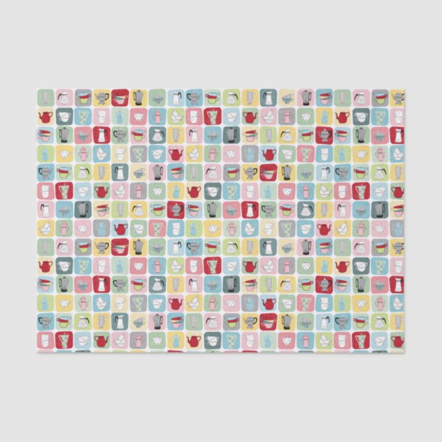 Retro Coffee Tissue Paper (Front)