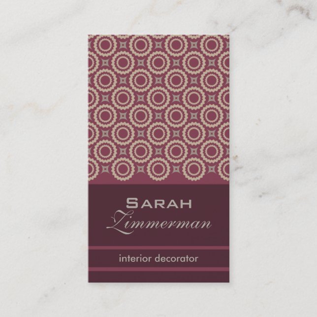 Retro Cogs Wine Business Card (Front)
