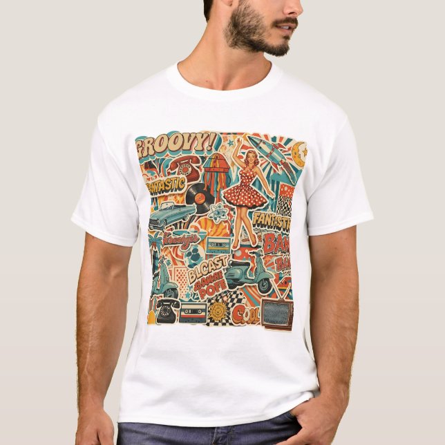 Retro Collage Surrealism Art Shirt | Vintage Aesth (Front)
