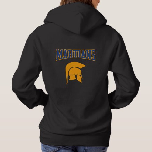 Retro College Blue Orange Martians Varsity Sport Hoodie
