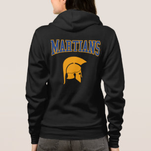 Retro College Blue Orange Martians Varsity Sport Hoodie
