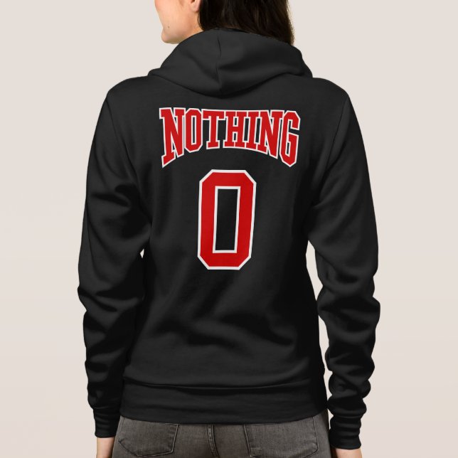 Retro College Red White Black Nothing Zero Sport Hoodie (Back)
