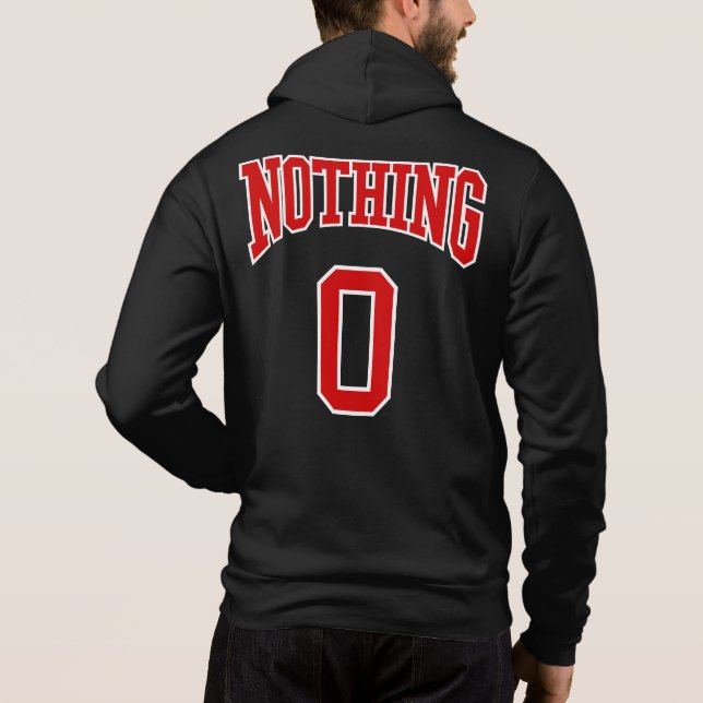 Retro College Red White Black Nothing Zero Sport Hoodie (Back)