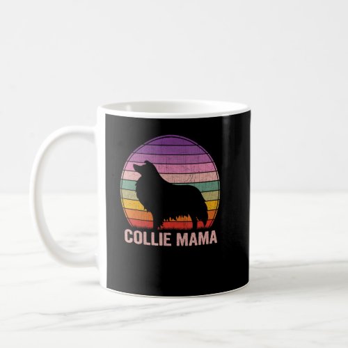 Retro Collie Mama Graphic  Collie  Coffee Mug
