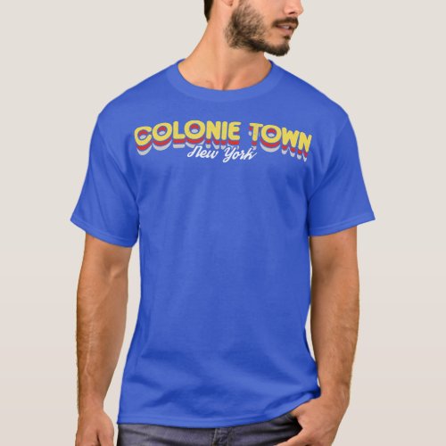 Retro Colonie Town New York T_Shirt