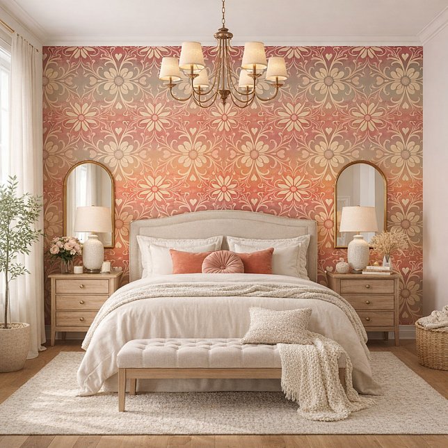 Retro color blend floral wallpaper  (Creator Uploaded)