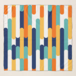 Retro Color Block Pattern Abstract Art Scarf<br><div class="desc">For anyone who loves colorful vintage orange,  yellow,  and blue color accessory to go with your nostalgic style,  this pattern design would make a perfect match to your outfit</div>