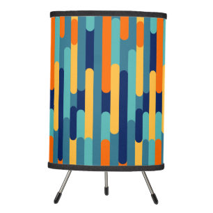 Retro Color Block Pattern Abstract Art Tripod Lamp