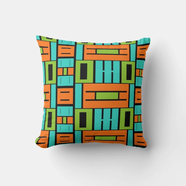 Retro Color Block Pillow (Front)