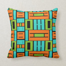 Retro Color Block Pillow