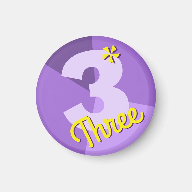 Retro Color Block Planner Number Magnet (Front)